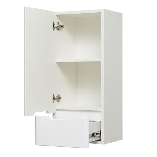 Шкаф-пенал RUNO Парма 00-00001145 40х27х75 подвесной цвет белый - фото 2