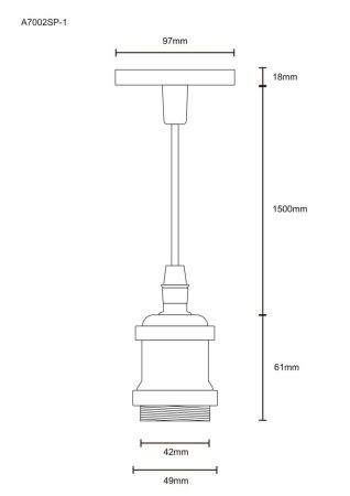 Светильник подвесной Arte Lamp ELECTRA (ЕЛЕЦТРА) A7002SP-1BC