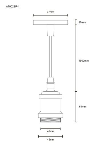 Светильник подвесной Arte Lamp ELECTRA (ЕЛЕЦТРА) A7002SP-1BC - фото 4