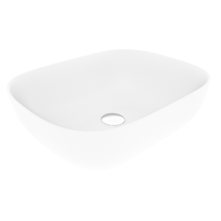 Раковина из сантехнического фарфора Teymi Solli T50390 49х40 накладная цвет белый без отверстий под смеситель