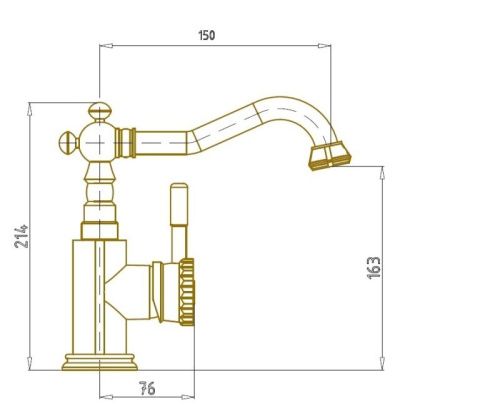 Смеситель Bronze de Luxe WINDSOR 21788 на раковину бронза - фото 3