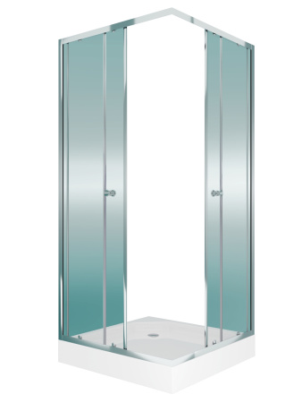 Душевой уголок Teymi Helmi T00603 90х90 стекло прозрачное профиль хром с поддоном