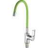 Смеситель для кухни Fashun A4253+B05 на мойку хром/зеленый
