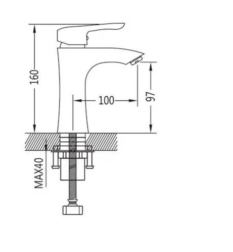 Смеситель Shevanik S5101 на раковину хром - фото 3