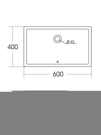 Раковина из сантехнического фарфора Orange B02-600W 60х40 встраиваемая цвет белый