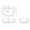 Раковина из искусственного камня Dea Design Washbasins DD9034 580 18 60х40 накладная цвет белый без отверстий под смеситель