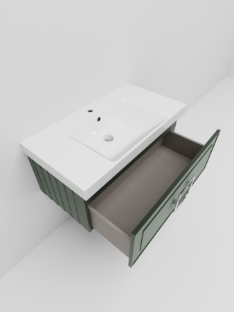 Тумба с раковиной La Fenice CUBO NFNC-01-CUB-G-80-1-80 80х50 подвесная цвет серый