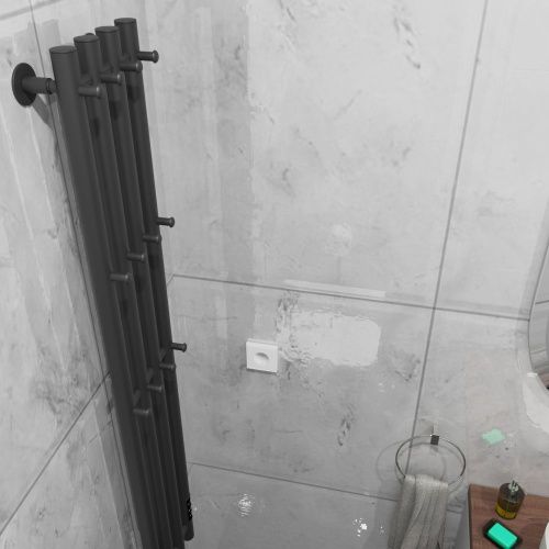 Полотенцесушитель Altasan АргоЛюкс АргоЛюкс12021ЧМ подвесной 21х120 электрический черный муар - фото 3