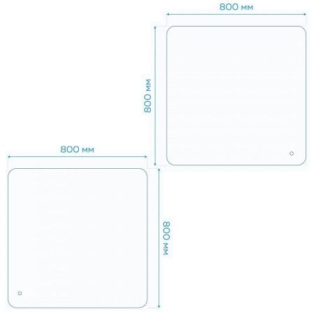 Зеркало с подсветкой Maretti Florenza FL148080P34EL 80х80 подвесное