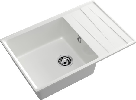 Кухонная мойка Granfest Level LV-760L иней 76х50 цвет белый поверхность матовая