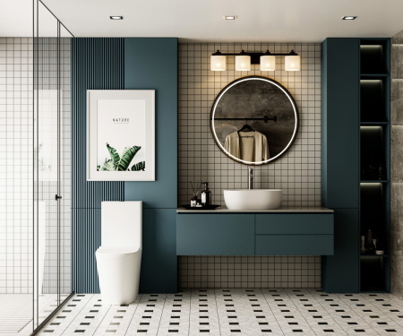 Унитаз напольный с бачком Abber Bequem AC1112TMW белый матовый с сиденьем безободковый смыв торнадо