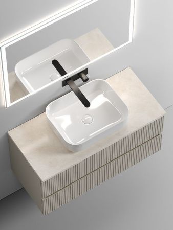 Тумба под раковину Sancos SNOB T SNT100CE 100х40 подвесная цвет бежевый