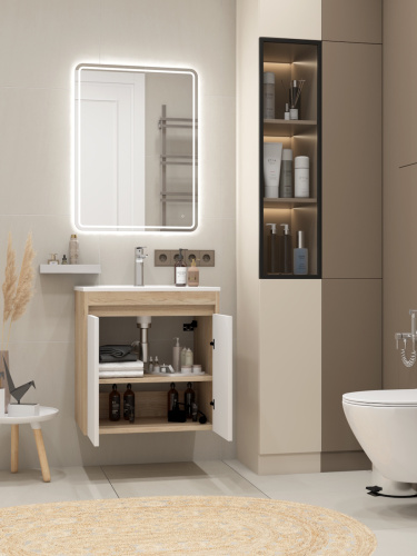 Тумба с раковиной Teymi Netta F15931 60х46х62 подвесная - фото 4