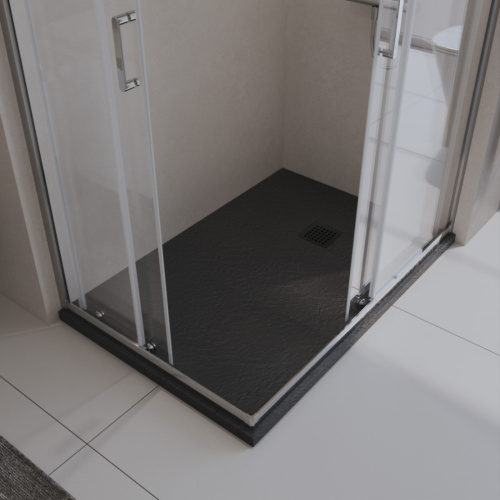 Душевой поддон BelBagno UNO TRAY-MR-UNO-AH-120/90-35-NERO-NO 120х90 искусственный мрамор черный матовый - фото 3