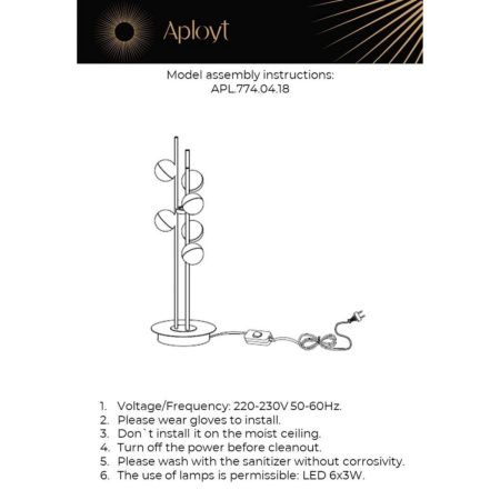 Настольная лампа Aployt Delfin (Делфин) APL.774.04.18