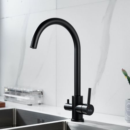 Смеситель для кухни Raffine F108H на мойку черный