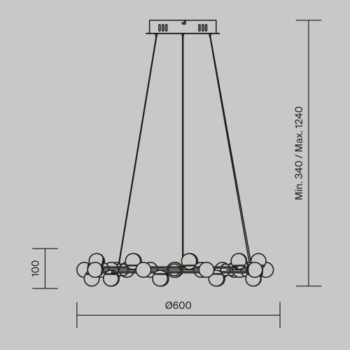 Светильник подвесной Maytoni Tessara Modern MOD081PL-L50G3K - фото 3