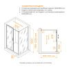 Душевой уголок RGW Passage 410874129-11 120х90 стекло прозрачное профиль хром без поддона