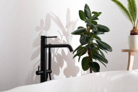 Смеситель для ванны и душа Paffoni Light LIG032NO напольный черный