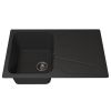Кухонная мойка Uperwood Quartz Premium UPD-04 3910202115 80х50 цвет черный поверхность матовая