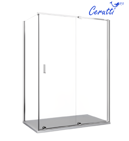 Душевой уголок Cerutti SPA PREMIATA 120-8 120х90 стекло прозрачное профиль хром глянцевый без поддона