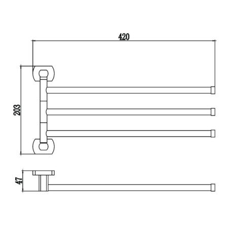 Полотенцедержатель Savol S-009903