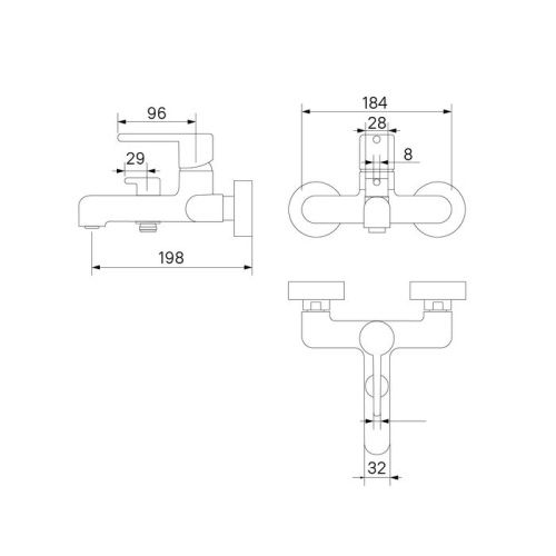 Смеситель для ванны и душа Iddis Aiger AIGBC00i02WA настенный хром - фото 4