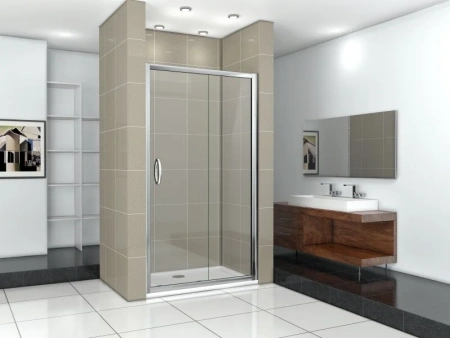 Душевая перегородка Good Door INFINITY ИН00032 140х185 стекло матовое профиль хром глянцевый