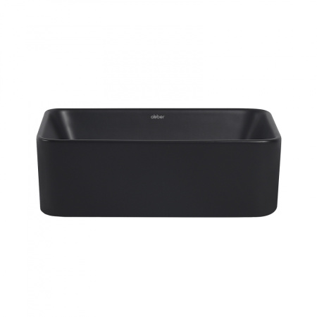 Раковина из санфаянса Abber RECHTECK AC2213MB 41х30 накладная цвет черный матовый без отверстий под смеситель