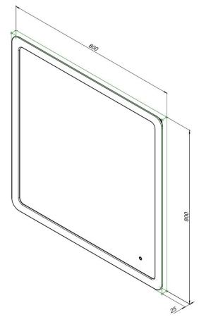 Зеркало с подсветкой Aquanet Ирис 00326445 80х80 подвесное