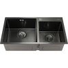 Кухонная мойка Melana ProfLine S8045HB графит 80х45 цвет хром поверхность полированная