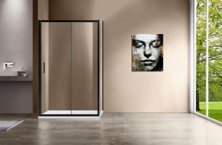 Душевой уголок Vincea Garda VSR-1G1012CLB 120х100 стекло прозрачное профиль черный без поддона