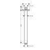 Держатель верхнего душа Hansgrohe Vernis Shape 26407670 черный