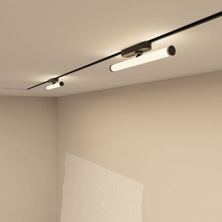 Трековый однофазный светильник Denkirs Strom (Стром) DK6448-BK