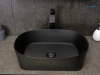 Раковина керамическая Gid Creativo 53380 50х40 накладная цвет черный без отверстий под смеситель
