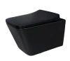 Унитаз подвесной Gid Cuadrado 62225Y черный матовый с сиденьем микролифт безободковый