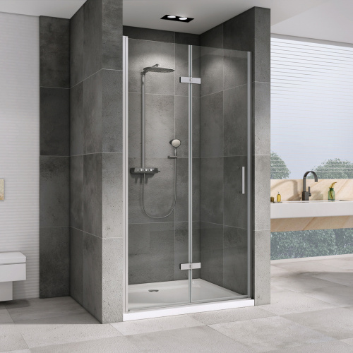 Душевая дверь Abber Zart AG08100P 100х195 стекло прозрачное профиль хром глянцевый - фото 2 Душевая дверь Abber Zart AG08100P 100х195 стекло прозрачное профиль хром глянцевый - фото 2