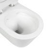 Унитаз подвесной Bond Oval F03-10 белый с сиденьем микролифт безободковый душевой смыв