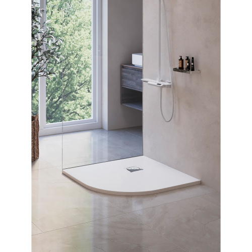 Душевой поддон RGW Stone Tray 16153100-01 100x100  искусственный камень белый - фото 3