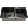 Кухонная мойка Melana ProfLine S7240HB графит 70х40 цвет хром поверхность полированная