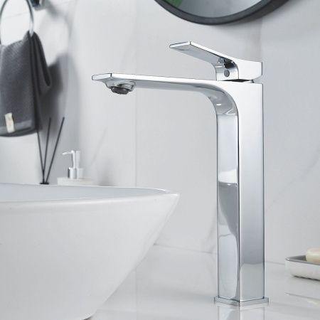 Смеситель для раковины Shevanik S6111 на столешницу хром