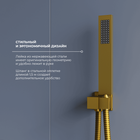 Душевая система RGW Shower Panels 51140856-06 встраиваемая в стену цвет золото