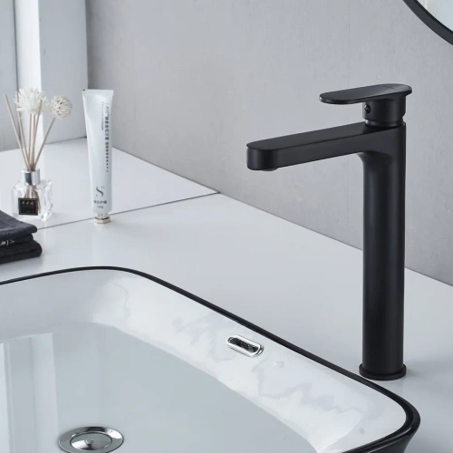 Смеситель для раковины Shevanik S8711H на столешницу черный - фото 4