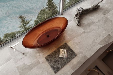 Ванна из полиэфирной смолы Abber Kristall AT9702Opal 180х85 отдельностоящая овальная