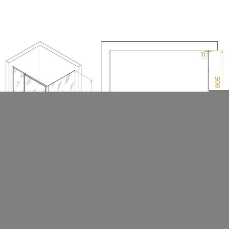 Душевой уголок RGW Passage 350807819-14 110х90 стекло прозрачное профиль черный без поддона