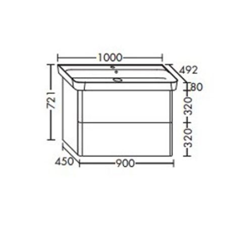 Тумба с раковиной Burgbad Iveo SFEN100F2834G0161C0001*1 100х50 подвесная цвет коричневый