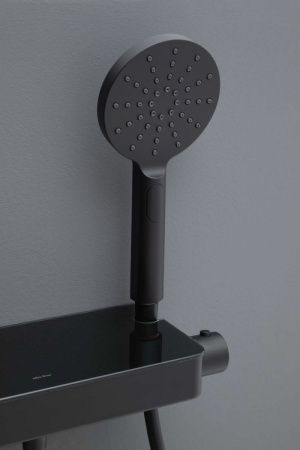 Смеситель для душа Allen Brau Fantasy 5.11002-31 настенный черный с термостатом