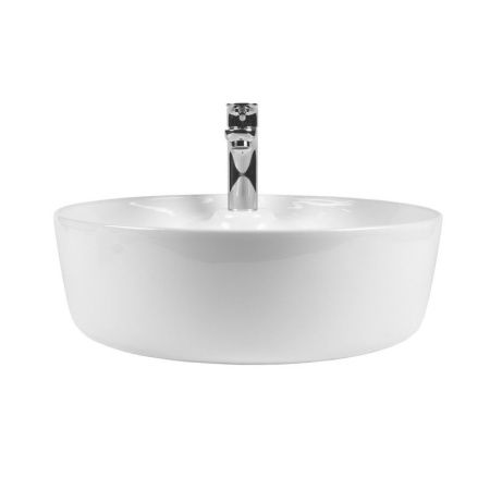 Раковина из сантехнического фарфора Bond Circle S03-430 40х40 накладная цвет белый 1 отверстие под смеситель