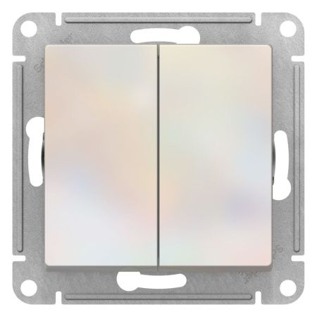 Выключатель 2-клавишный с самовозвратом сх.2 10А механизм Systeme Electric AtlasDesign (АтласДесигн) ATN000417