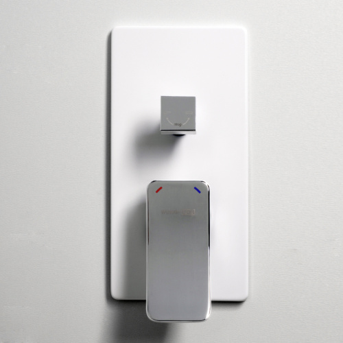 Смеситель для ванны и душа WasserKRAFT Aller 1060 WHITE 10641W встраиваемый белый/хром - фото 3